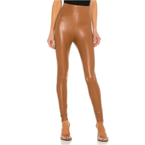 Commando Pants - Commando Cocoa Tan Vegan Faux Leather High Waisted Leggings